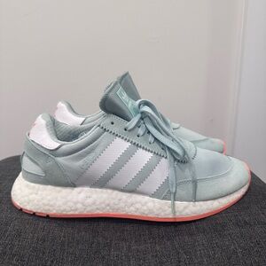 Adidas WMNS I-5923 Size 9.5 Ash Green Crystal White Easy Orange